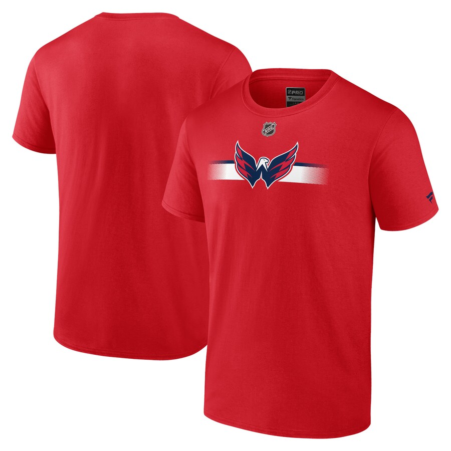 Men's Washington Capitals Fanatics Red Authentic Pro Secondary T-Shirt