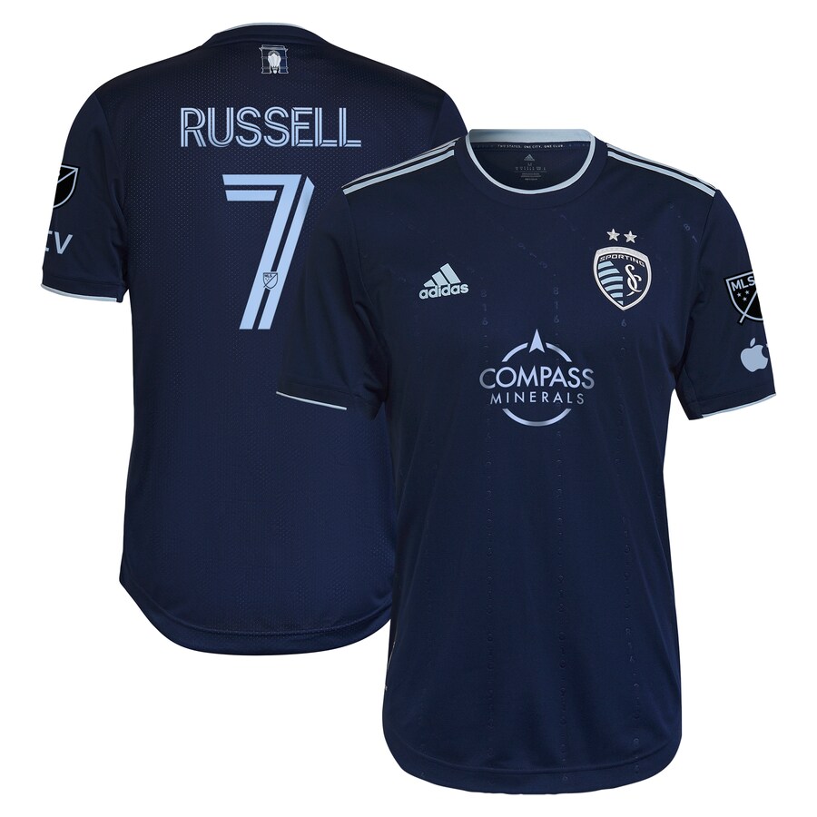 Men's Sporting Kansas City Johnny Russell adidas Blue 2023 State Line 3.0 Authentic Player Jersey
