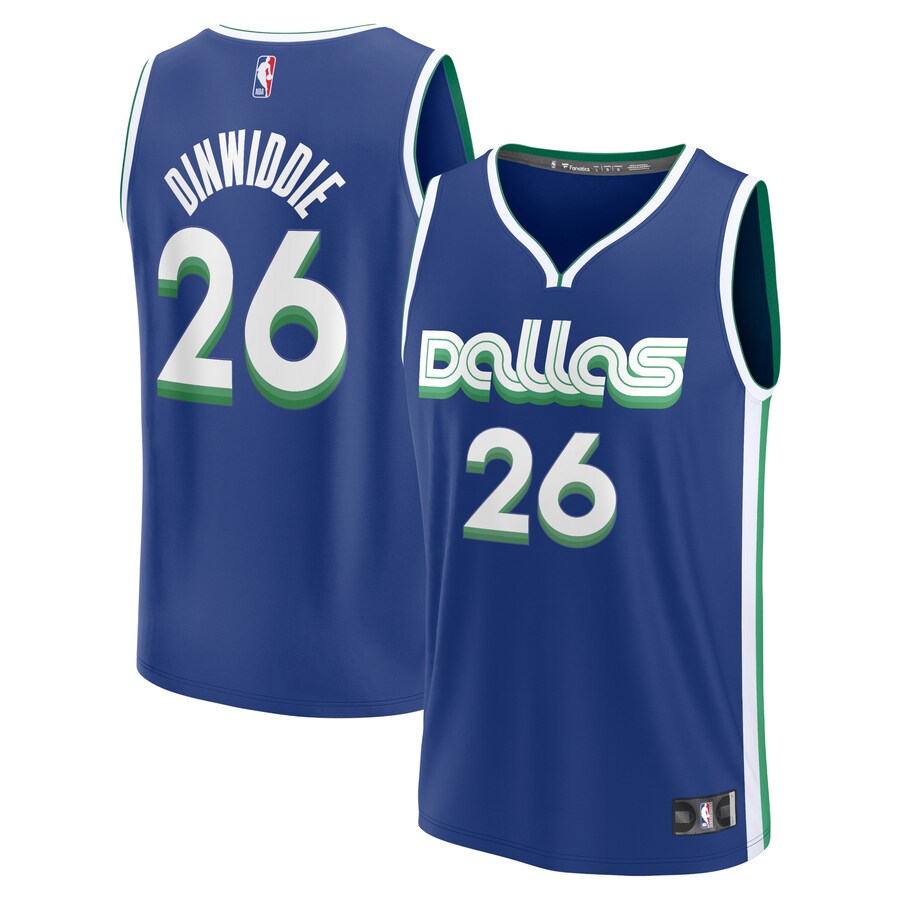 Men's Dallas Mavericks Spencer Dinwiddie Fanatics Blue Fastbreak Jersey - City Edition