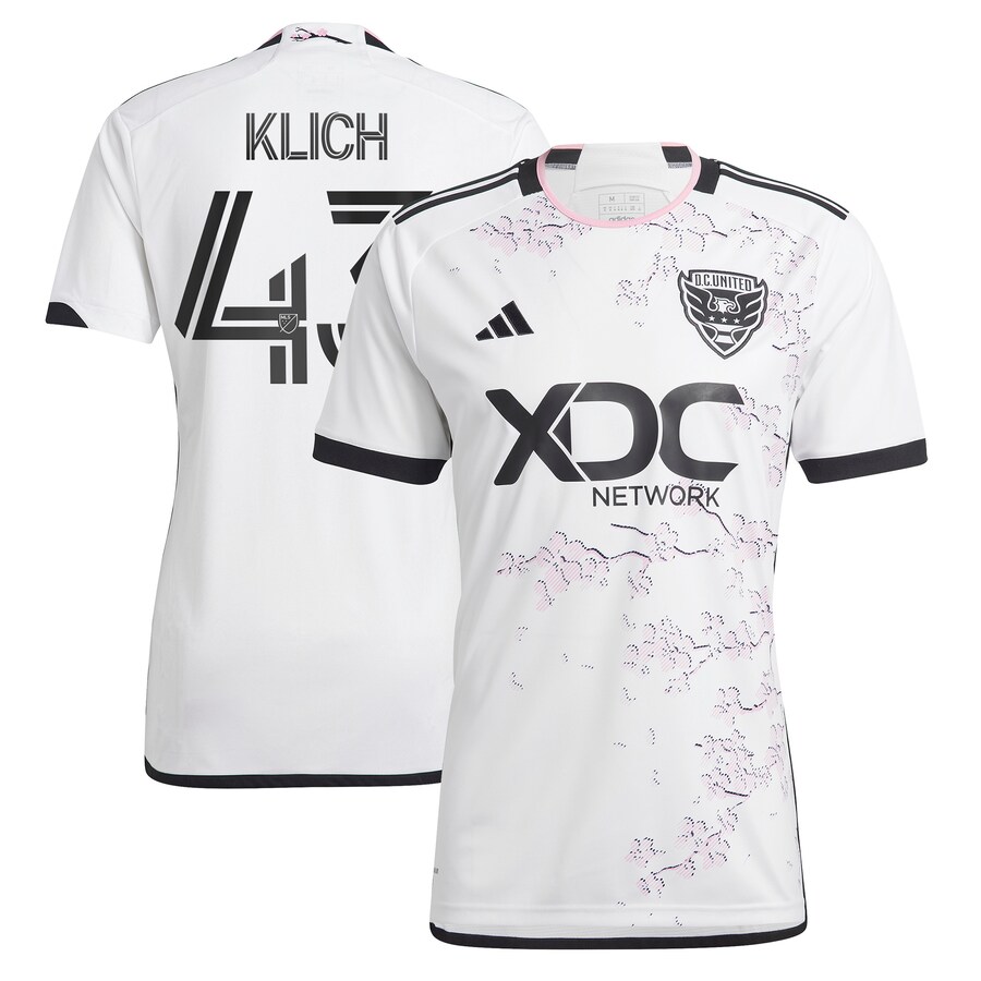 Men's D.C. United Mateusz Klich adidas White 2023 The Cherry Blossom Kit Replica Player Jersey