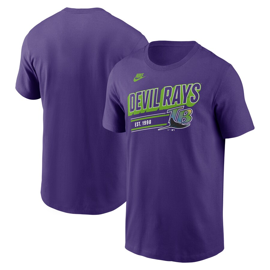 Men's Tampa Bay Rays Nike Purple Cooperstown Collection Retro T-Shirt