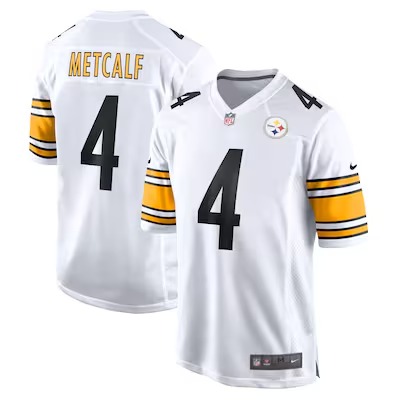 Men's Pittsburgh Steelers DK Metcalf Nike White Game Player Jersey