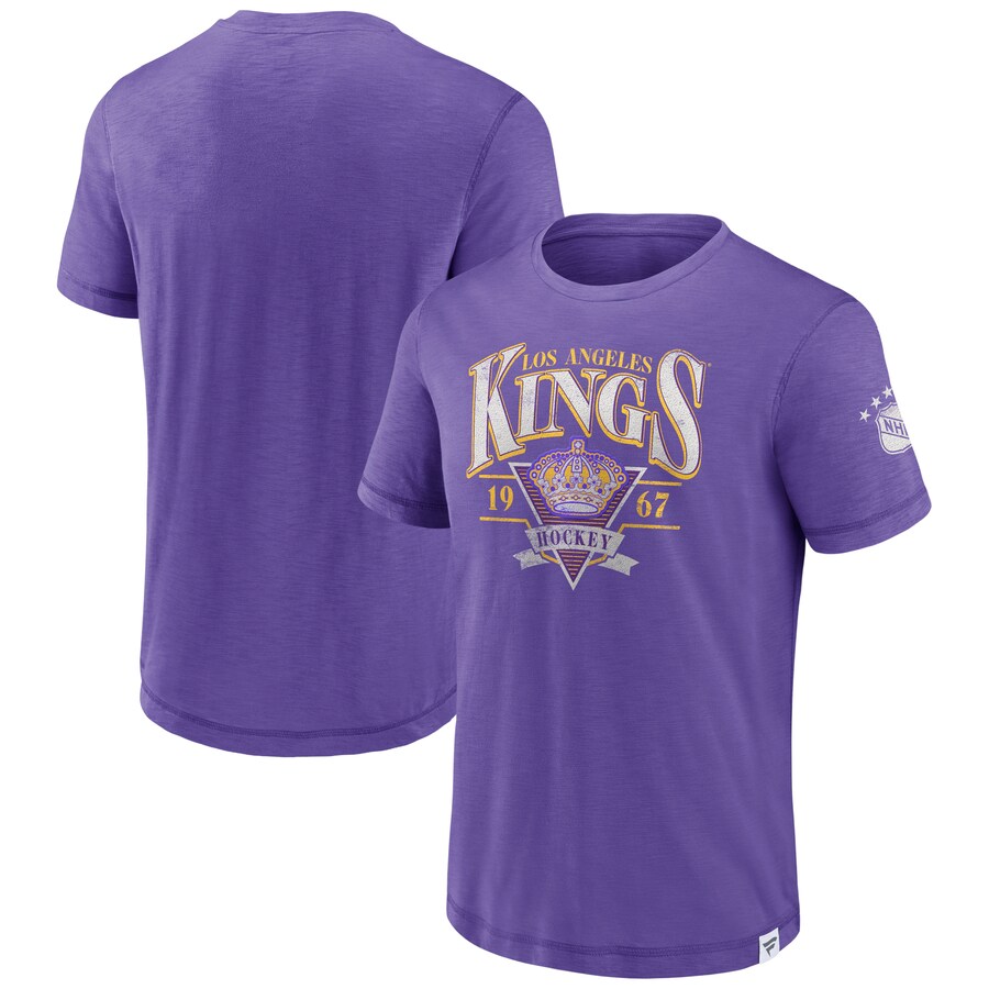 Men's Los Angeles Kings Fanatics Purple Elusive Slub T-Shirt