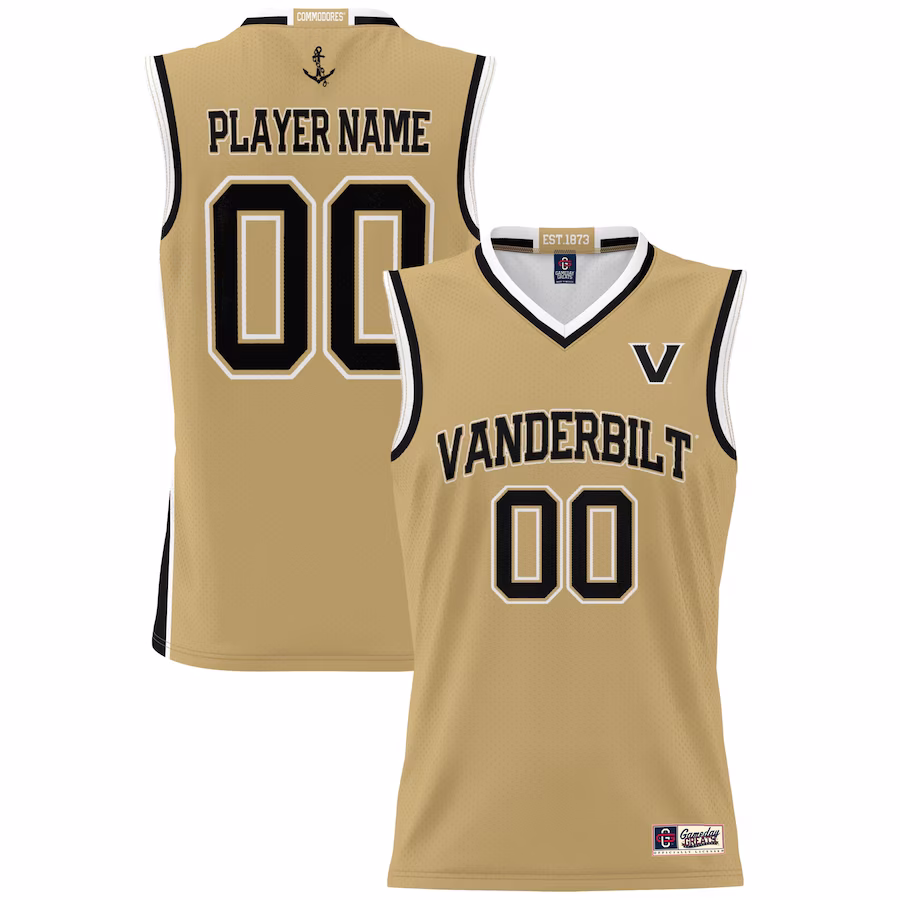 Vanderbilt Commodores GameDay Greats Youth NIL Pick-A-Player Men's Basketball Jersey - Gold