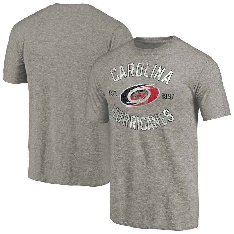 Men's Carolina Hurricanes Ash Heritage Tri-Blend T-Shirt