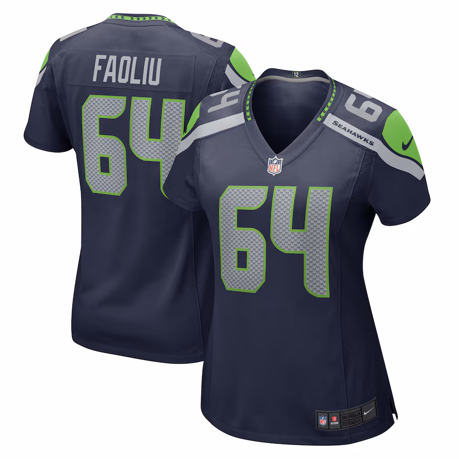 Women's Seattle Seahawks Austin Faoliu Nike College Navy  Game Jersey