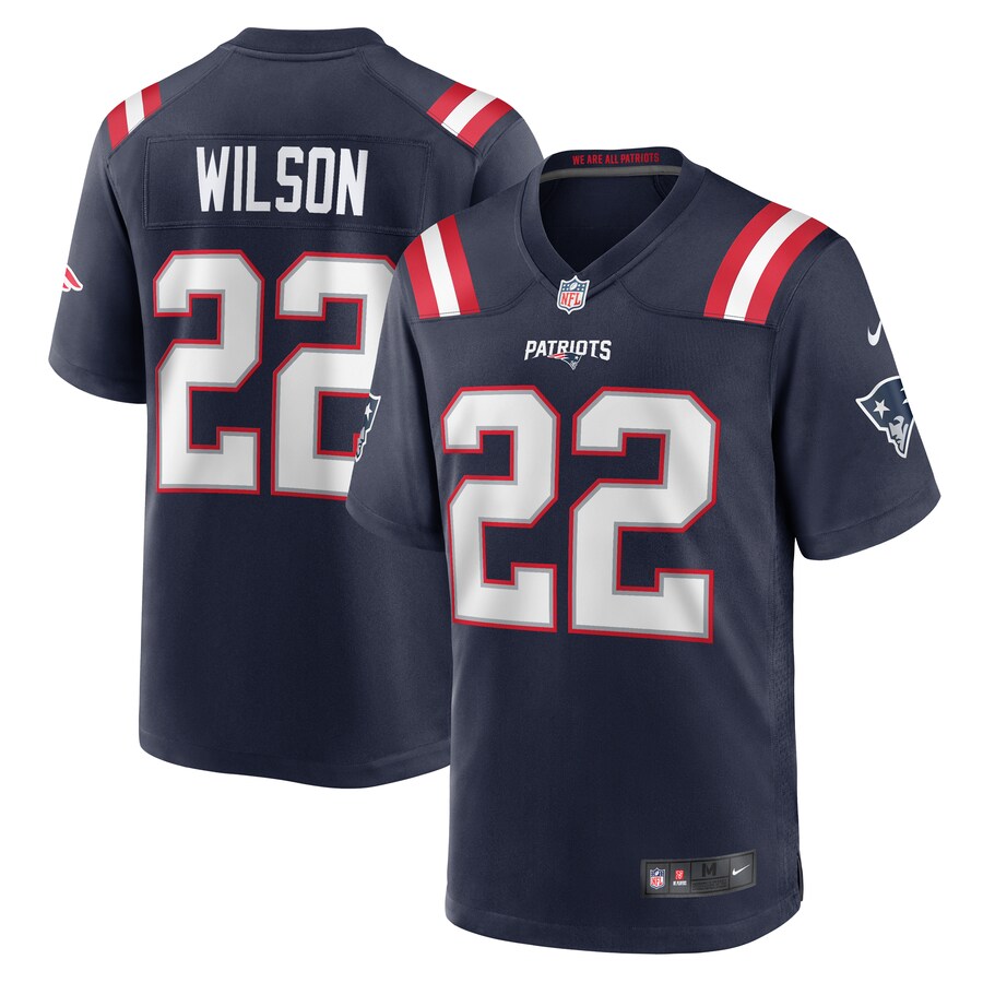 Men's New England Patriots Marco Wilson Nike Navy Game Jersey