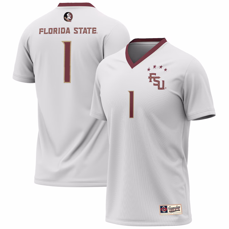 Florida State Seminoles GameDay Greats 2023 NCAA Women's Soccer National Champions Four-Star Fashion Jersey �?White