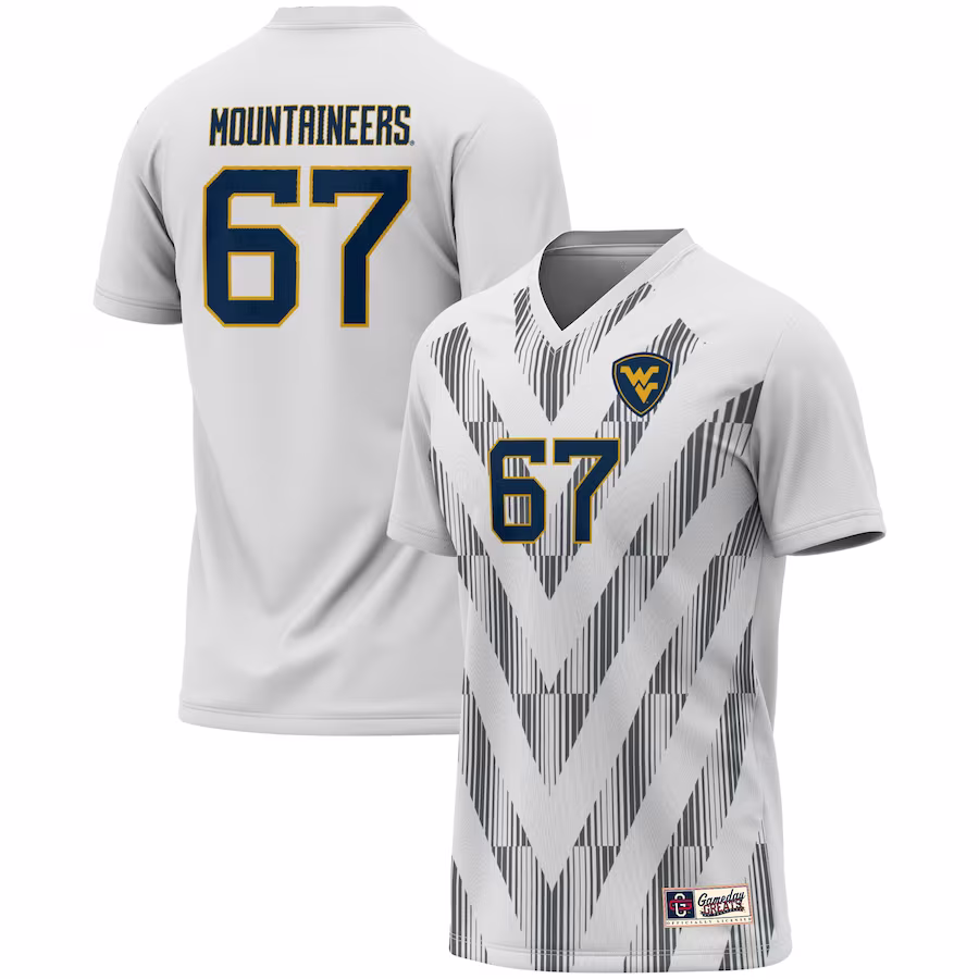 #67 West Virginia Mountaineers GameDay Greats Youth Lightweight Women's Soccer Fashion Jersey - White