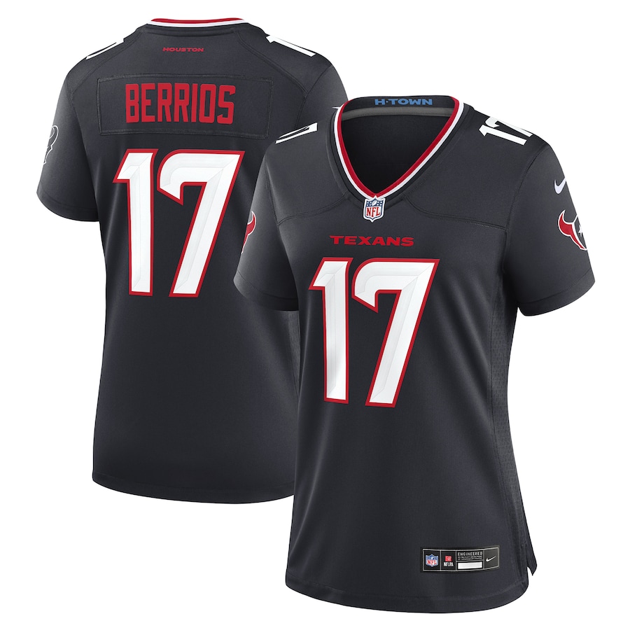 Women's Houston Texans Braxton Berrios Nike Navy Team Game Jersey