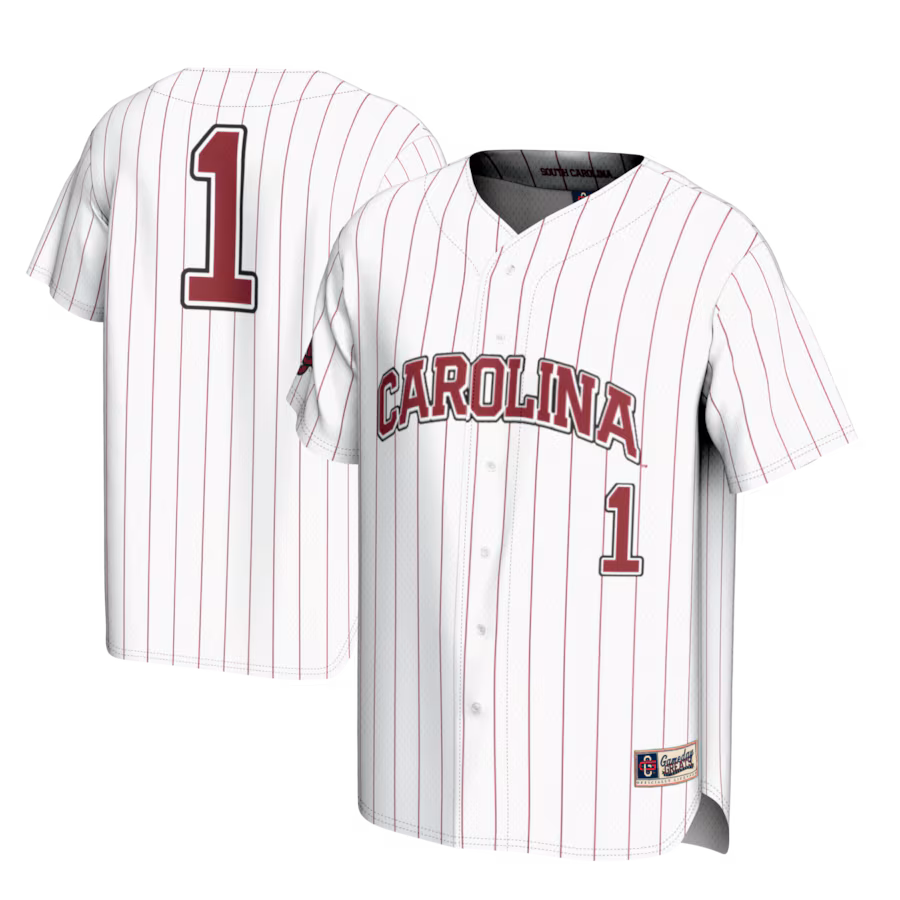Youth GameDay Greats #1 White South Carolina Gamecocks Lightweight Baseball Fashion Jersey