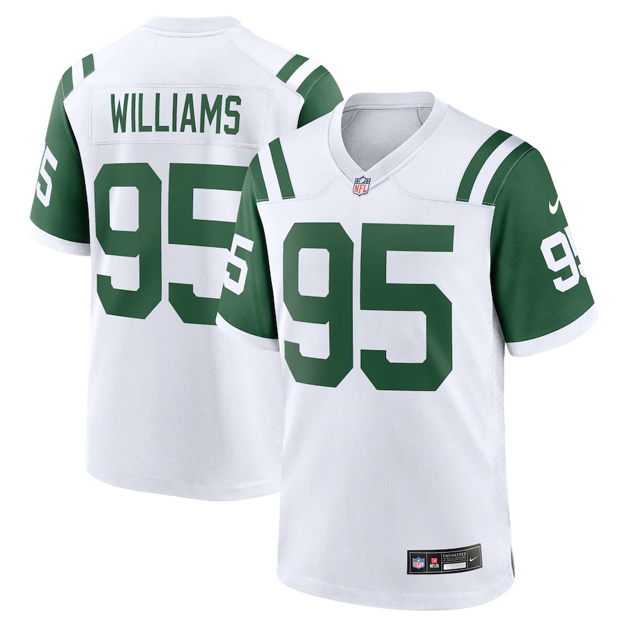 Men's New York Jets Quinnen Williams Nike White Classic Alternate Game Jersey
