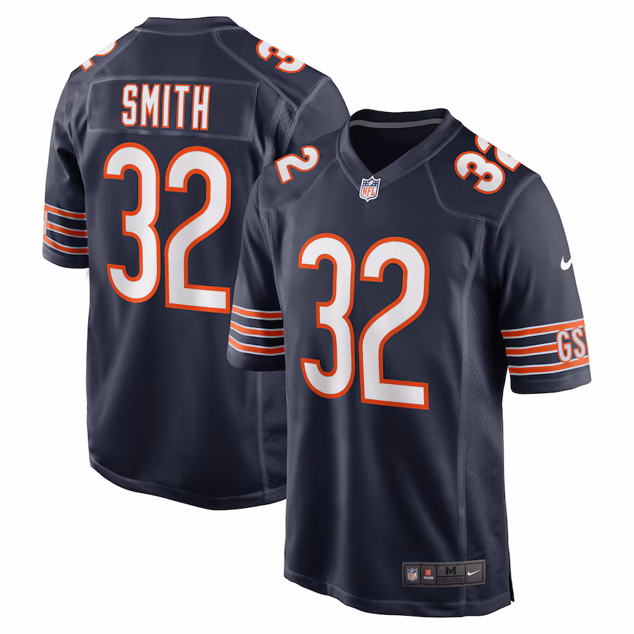 Men's Chicago Bears Terell Smith Nike Navy Game Jersey