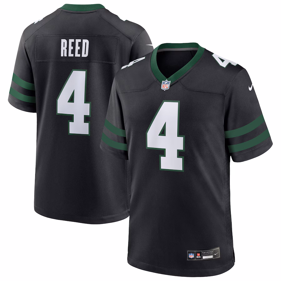 Men's New York Jets D.J. Reed Nike Legacy Black Alternate Game Jersey