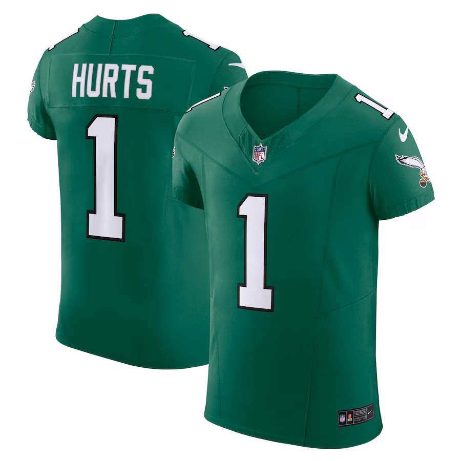 Men's Philadelphia Eagles Jalen Hurts Nike Kelly Green 2nd Alternate Vapor F.U.S.E. Elite Jersey