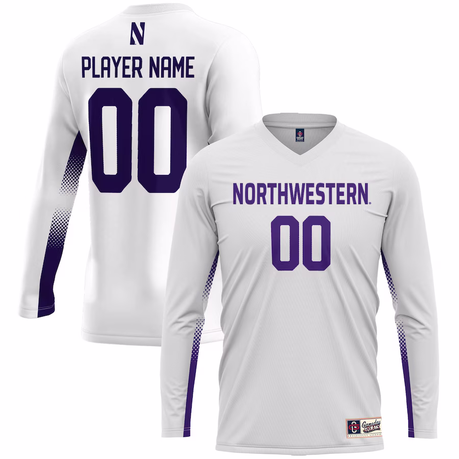 Northwestern Wildcats GameDay Greats Unisex NIL Pick-A-Player Lightweight Volleyball Jersey �?White