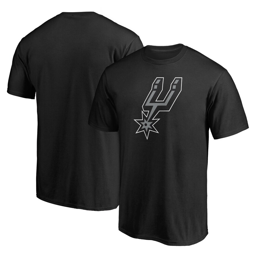 Men's San Antonio Spurs Fanatics Black Primary Team Logo T-Shirt