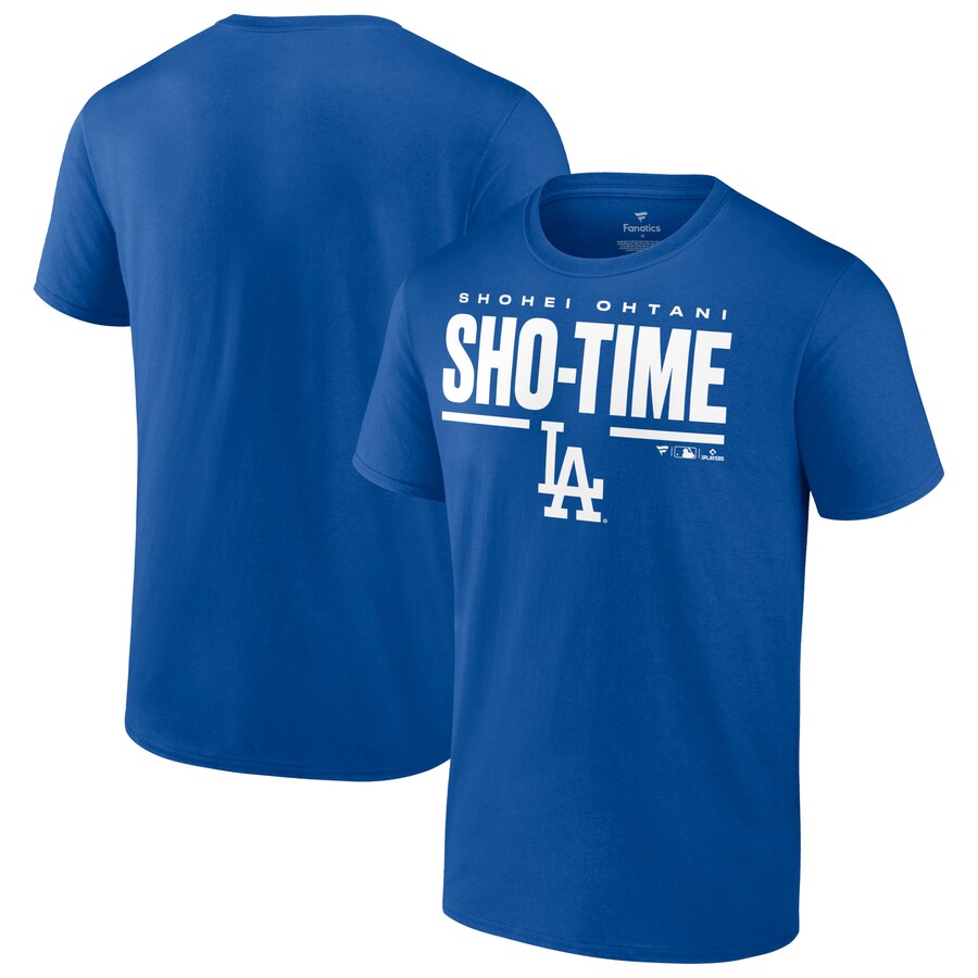 Men's Los Angeles Dodgers Shohei Ohtani Royal Sho-Time Horizontal T-Shirt