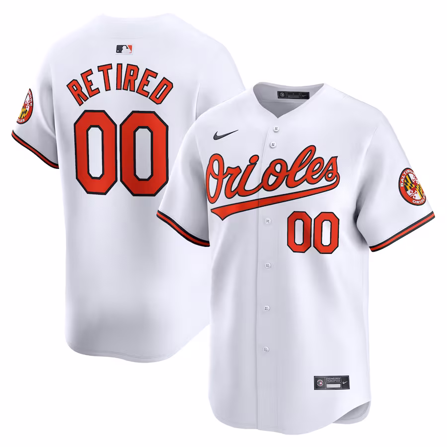 Men's Baltimore Orioles Nike White Home Limited Pick-A-Player Retired Roster Jersey