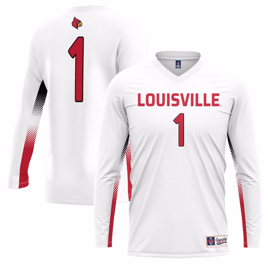 #1 Louisville Cardinals GameDay Greats Youth Lightweight Women's Volleyball Jersey - White