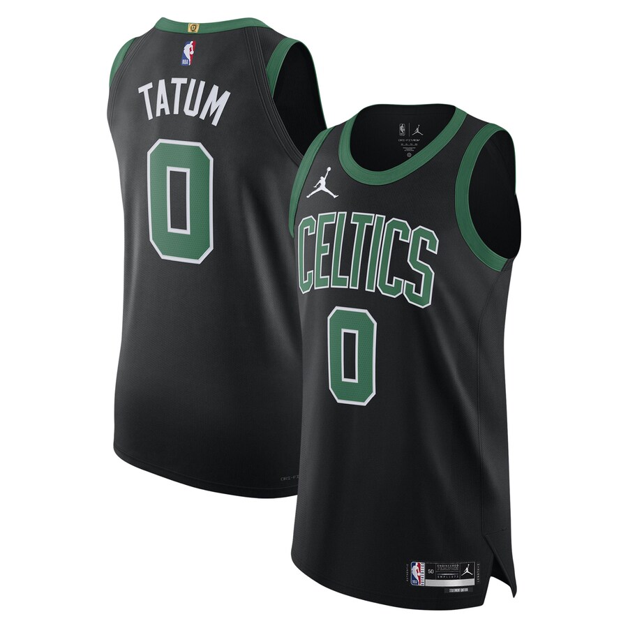 Men's Boston Celtics Jayson Tatum Jordan Brand Black Authentic Player Jersey - Statement Edition