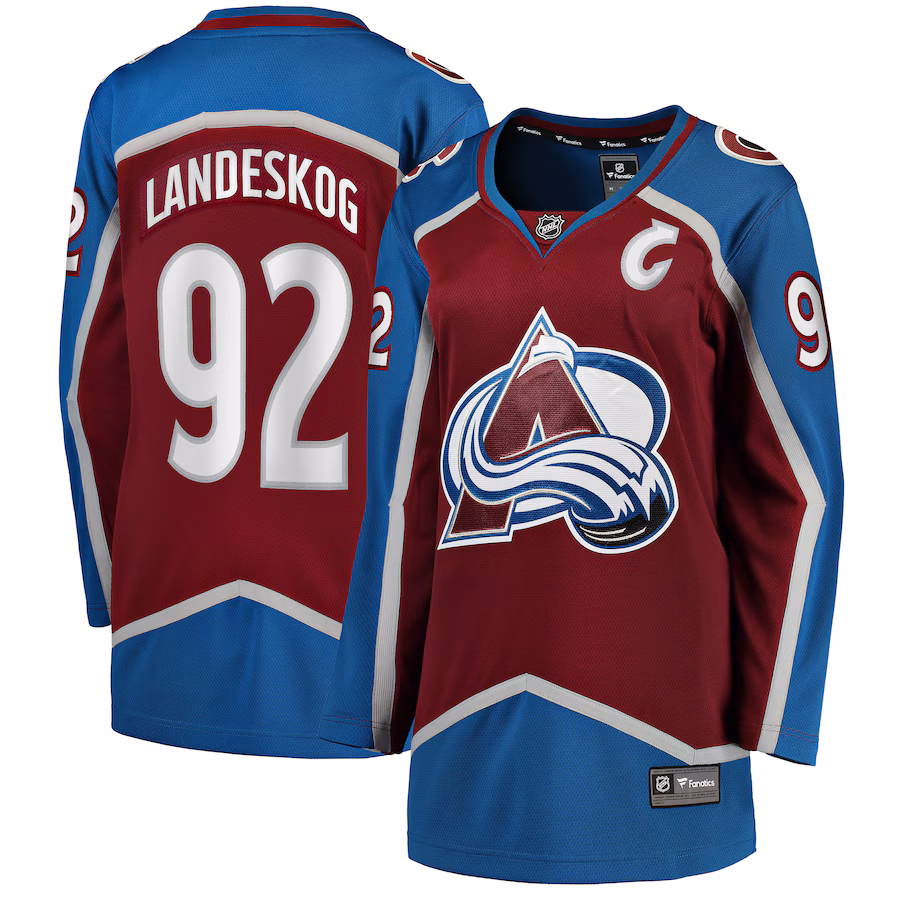 Women's Colorado Avalanche Gabriel Landeskog Fanatics Burgundy Captain Patch Home Breakaway Player Jersey