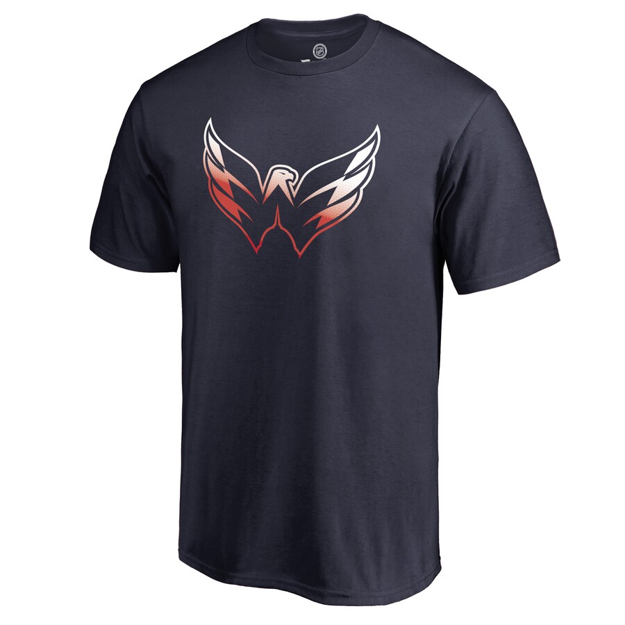 Men's Washington Capitals Navy Gradient Logo T-Shirt