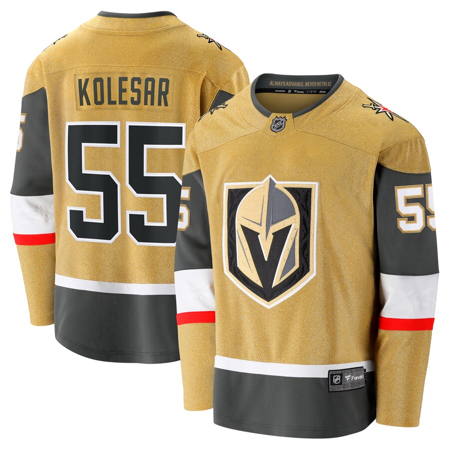 Men's Vegas Golden Knights Keegan Kolesar Fanatics Branded Gold Home Breakaway Jersey