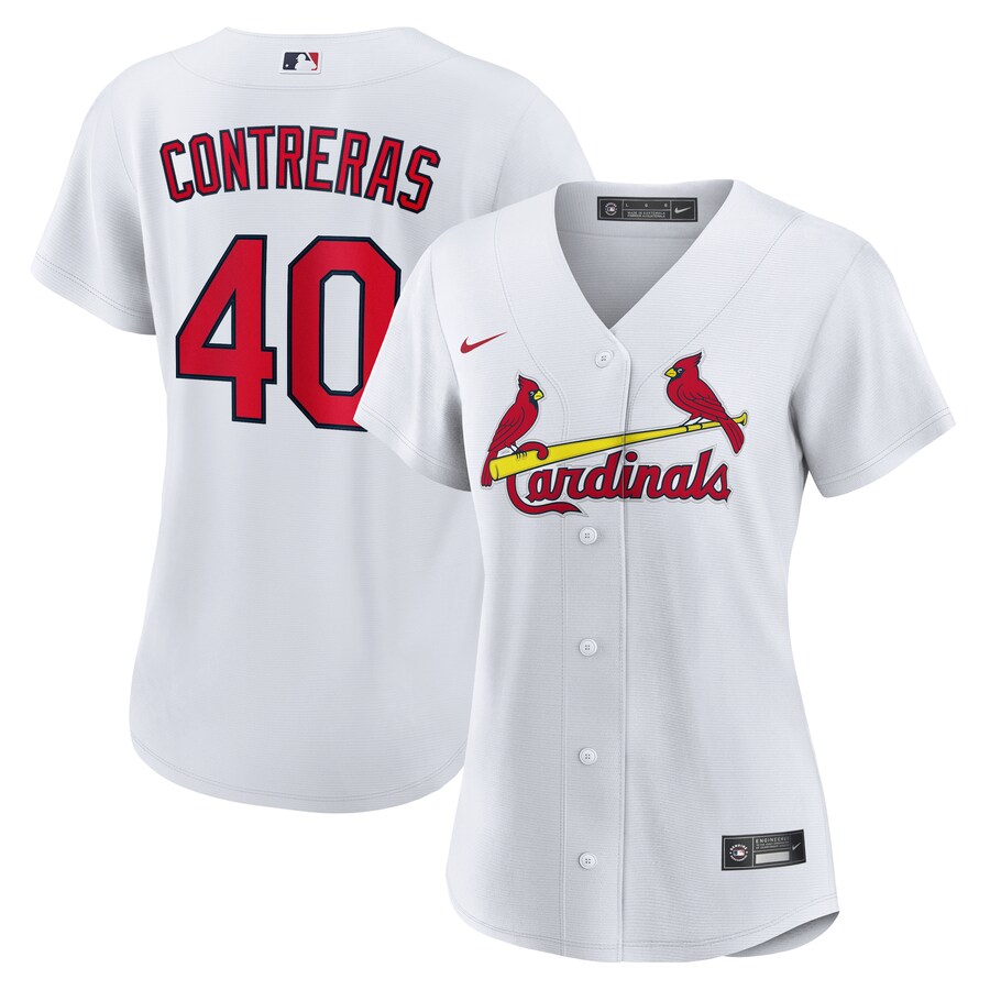 Women's St. Louis Cardinals Willson Contreras Nike White Home Replica Jersey