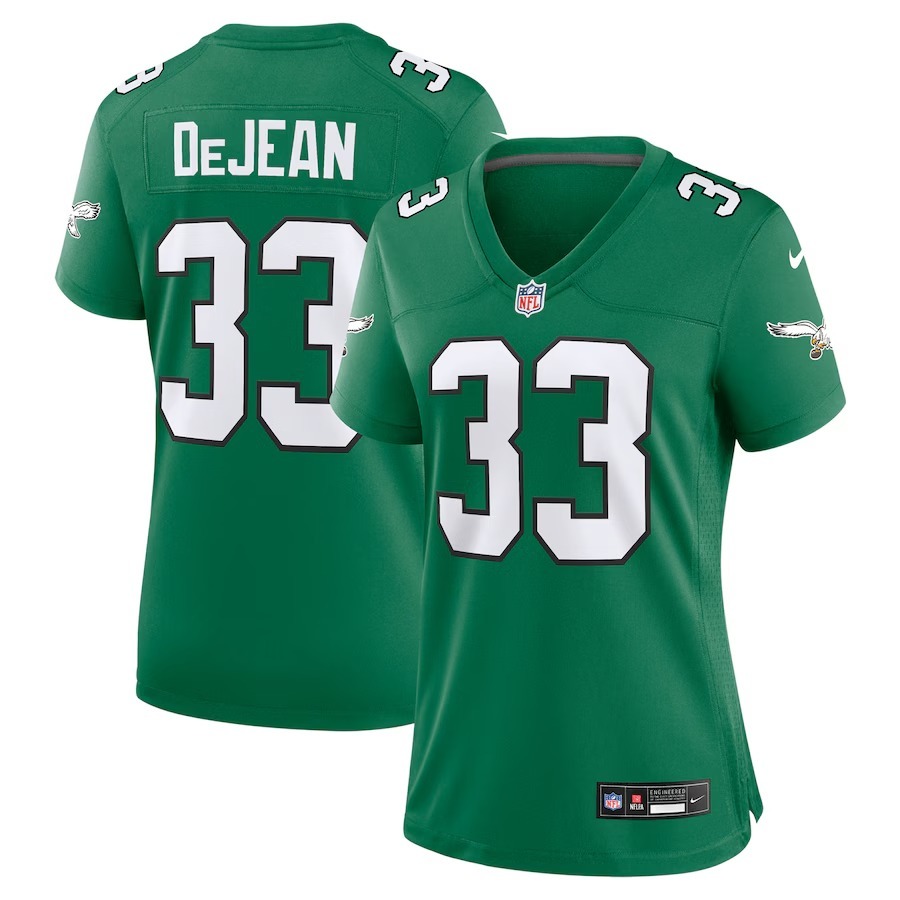 Women's Philadelphia Eagles Cooper DeJean Nike Kelly Green Alternate Game Jersey