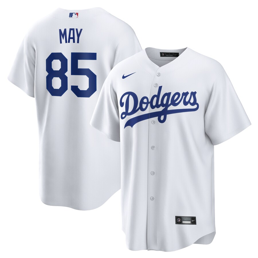 Men's Los Angeles Dodgers Dustin May Nike White Home Replica Jersey