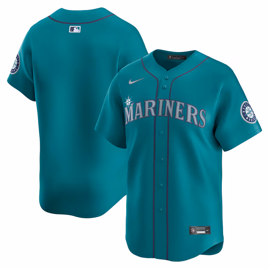 Men's Seattle Mariners Nike Aqua Alternate Limited Jersey