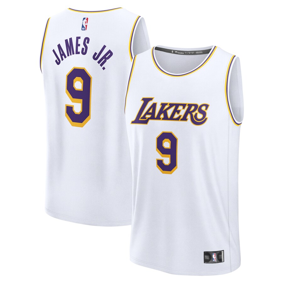 Men's Los Angeles Lakers Bronny James Fanatics White Fast Break Replica Player Jersey - Association Edition
