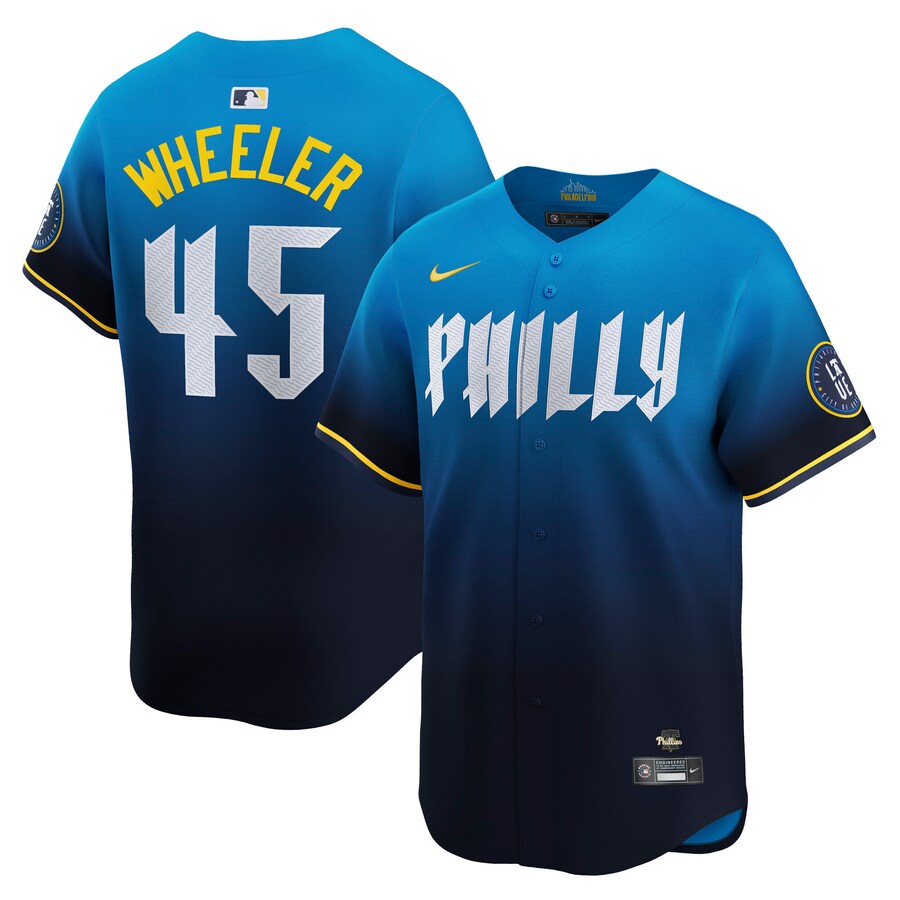 Men's Philadelphia Phillies Zack Wheeler Nike Blue City Connect Limited Player Jersey