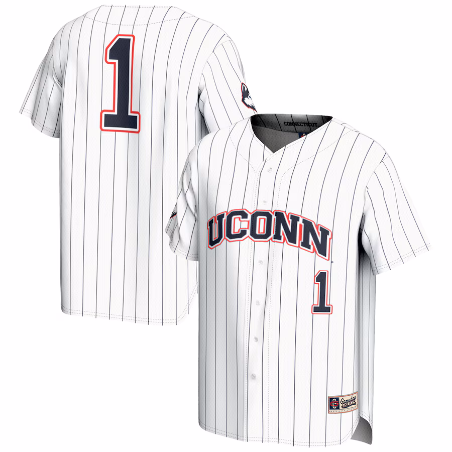 Unisex GameDay Greats #1 White UConn Huskies Lightweight Baseball Jersey