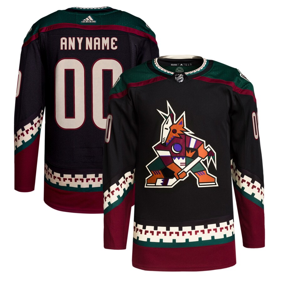 Men's Arizona Coyotes adidas Black Home Primegreen Authentic Pro Custom Jersey