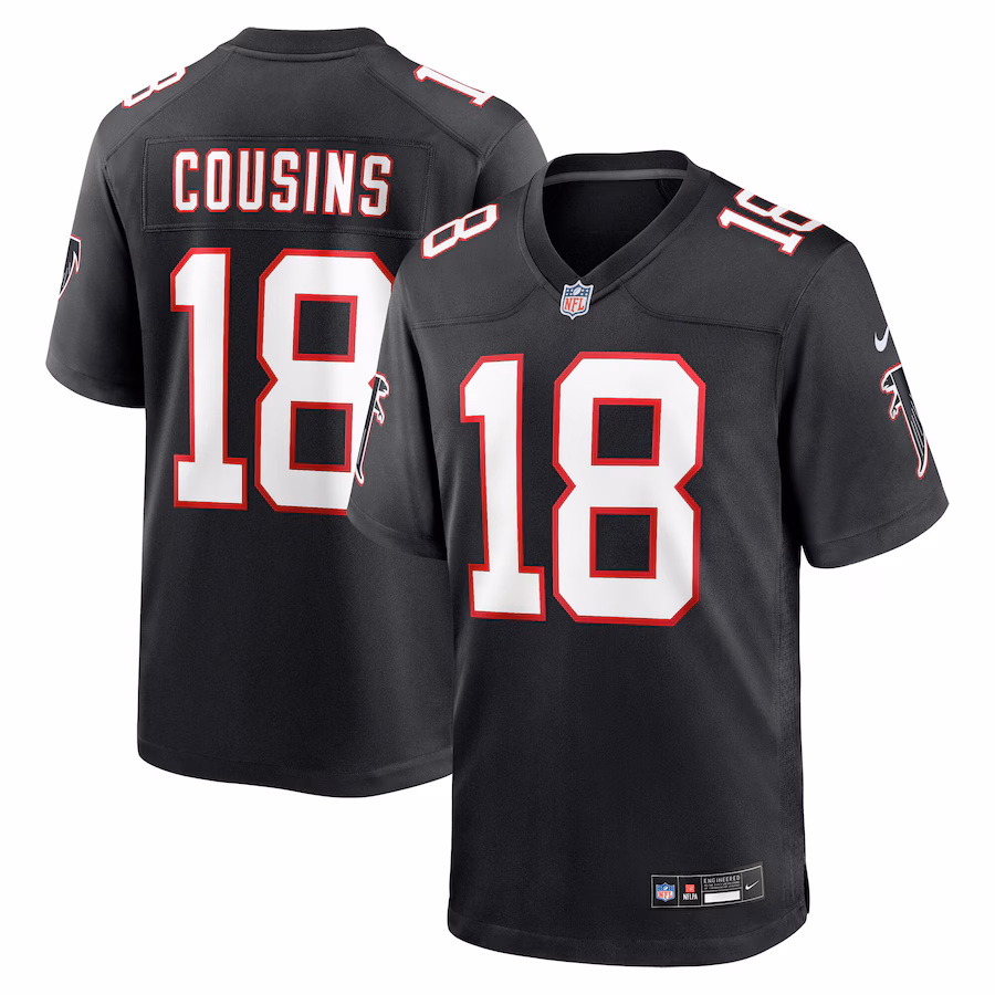 Youth Atlanta Falcons Kirk Cousins Nike Black Alternate Game Jersey