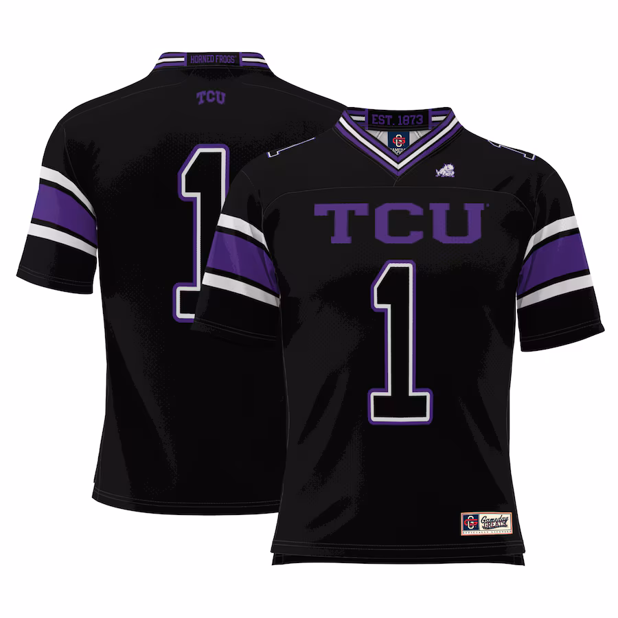 #1 TCU Horned Frogs GameDay Greats Youth Endzone Football Jersey - Black