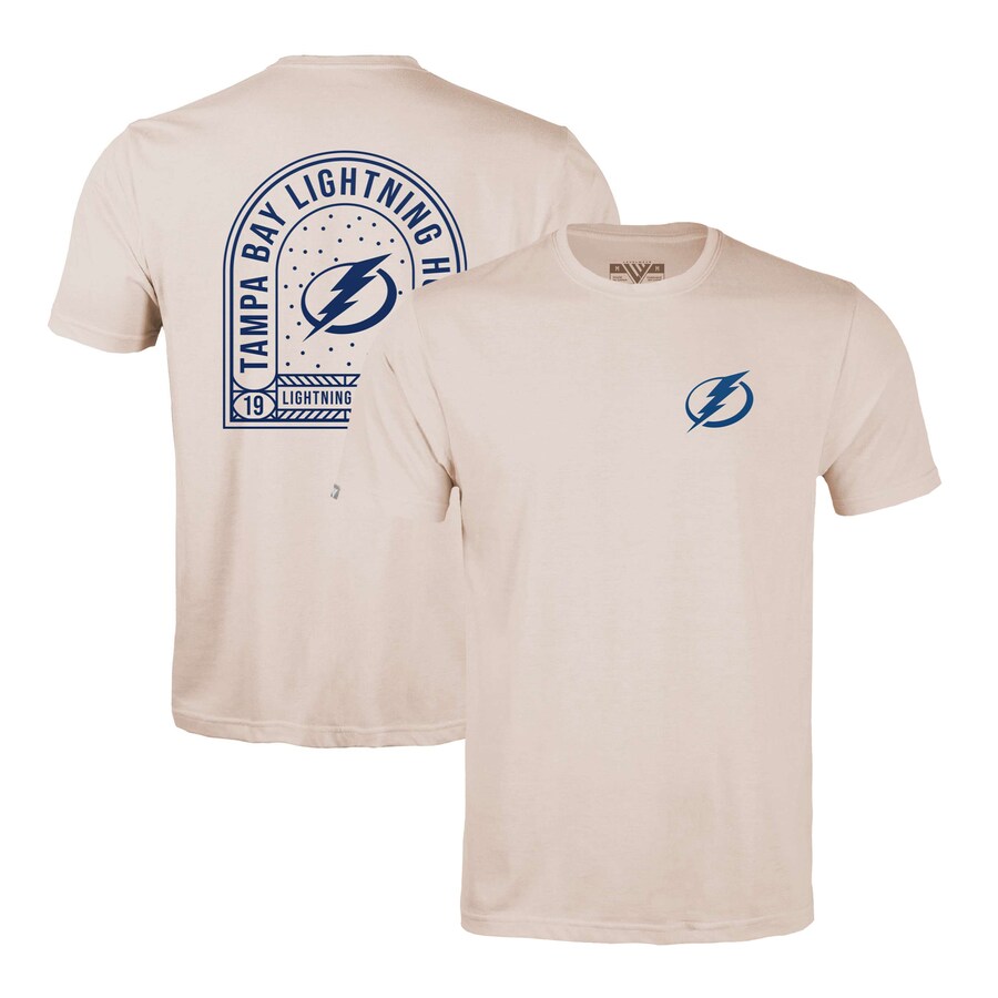 Men's Tampa Bay Lightning Levelwear Khaki Richmond Stained Glass T-Shirt