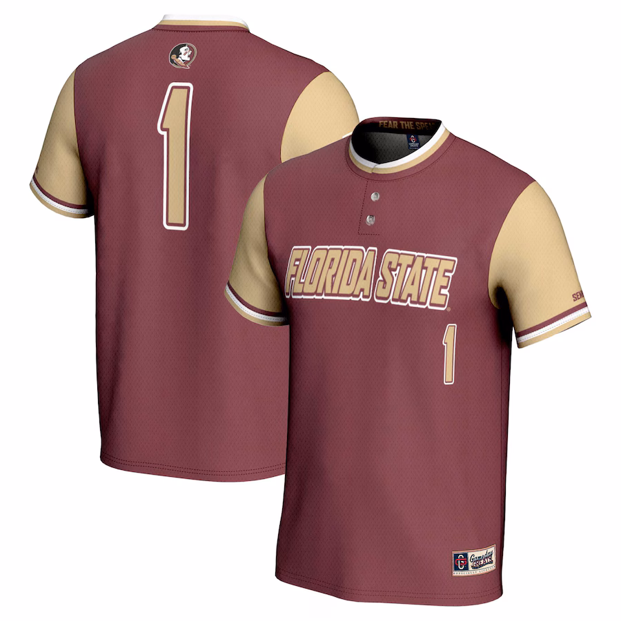 Unisex GameDay Greats #1 Garnet Florida State Seminoles Lightweight Softball Jersey
