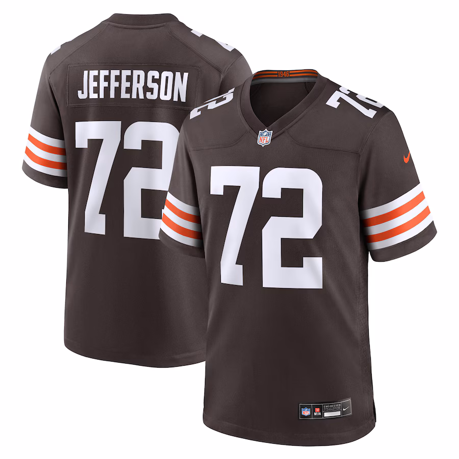 Men's Cleveland Browns Quinton Jefferson Nike Brown Team Game Jersey