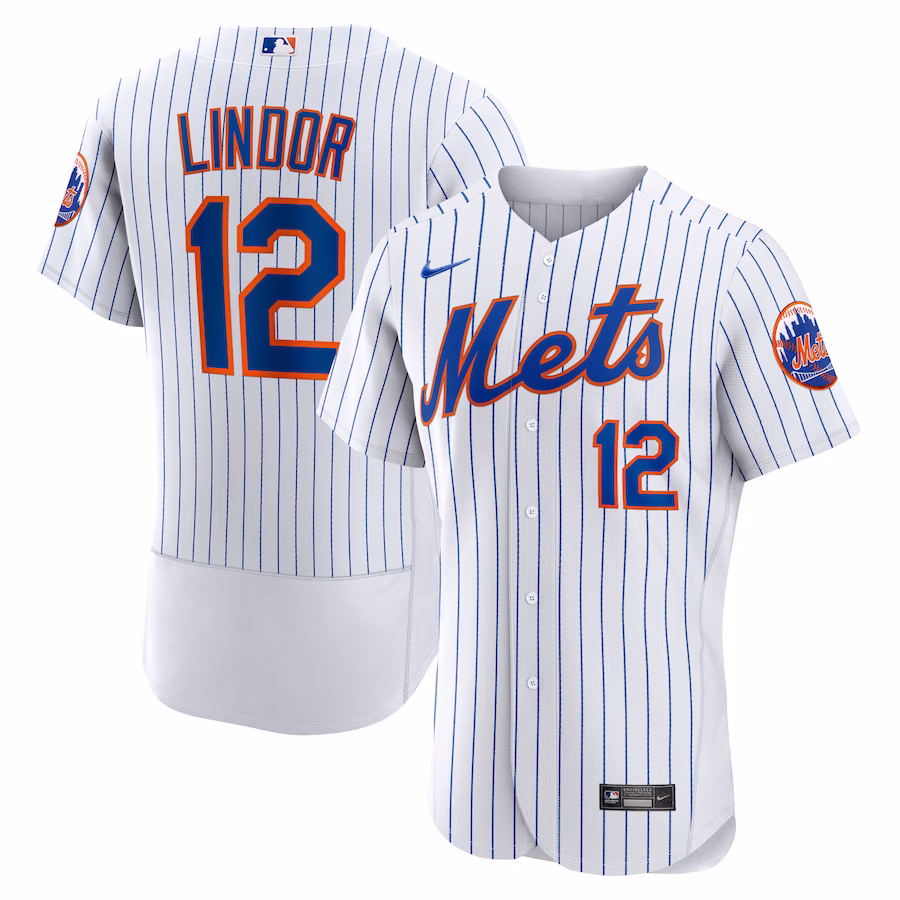 Men's New York Mets Francisco Lindor Nike White Home Authentic Player Jersey