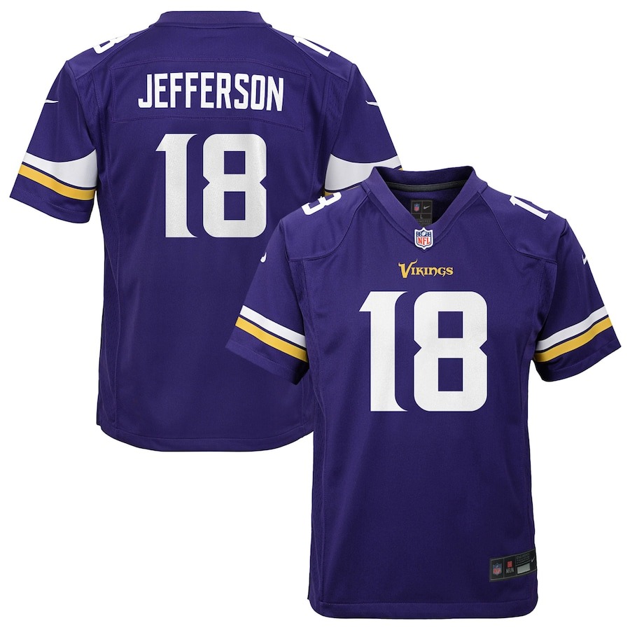 Youth Minnesota Vikings Justin Jefferson Nike Purple Game Jersey