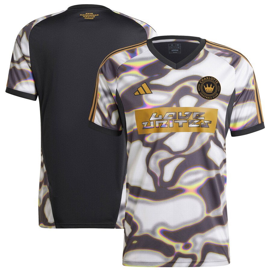 Men's Charlotte FC adidas Black 2024 Pride Pre-Match Top