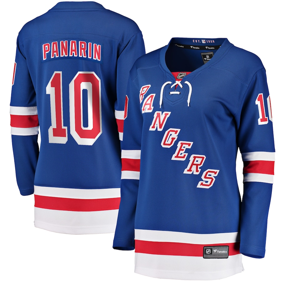 Women's New York Rangers Artemi Panarin Fanatics Blue Home Premier Breakaway Player Jersey