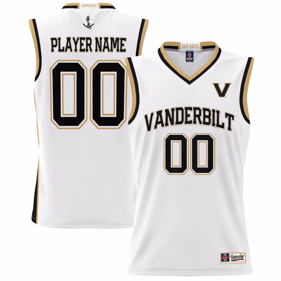 Vanderbilt Commodores GameDay Greats Unisex NIL Pick-A-Player Lightweight Women's Basketball Jersey - White