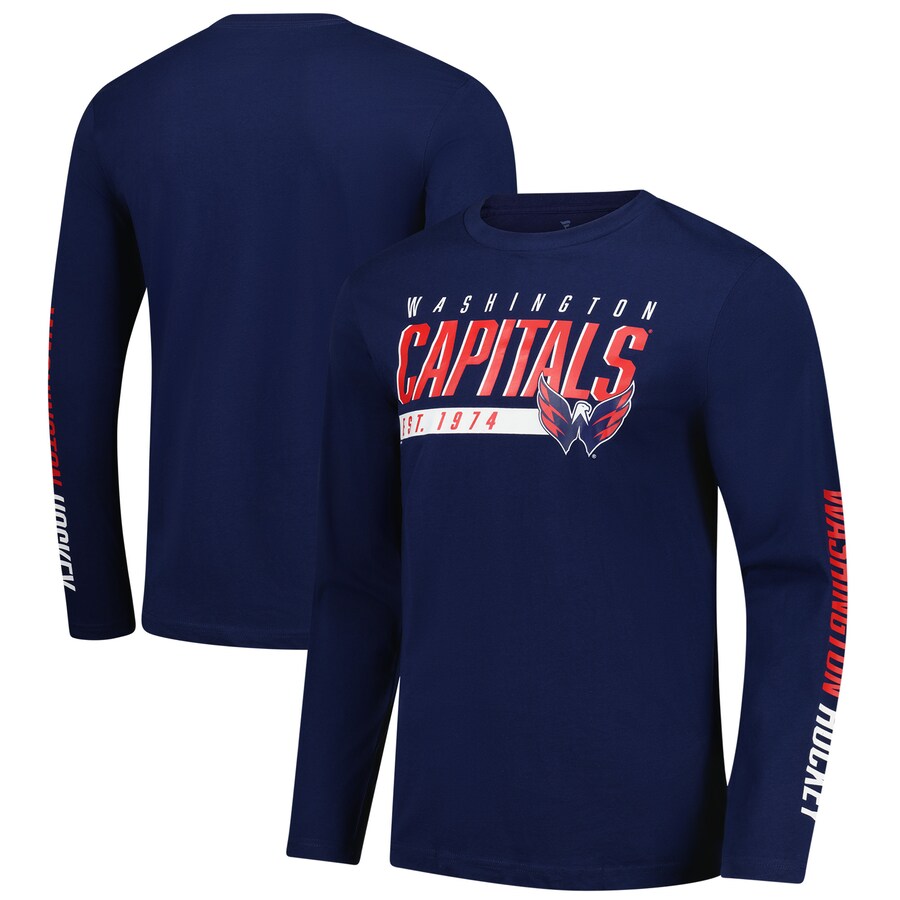 Men's Washington Capitals Fanatics Navy Long Sleeve T-Shirt