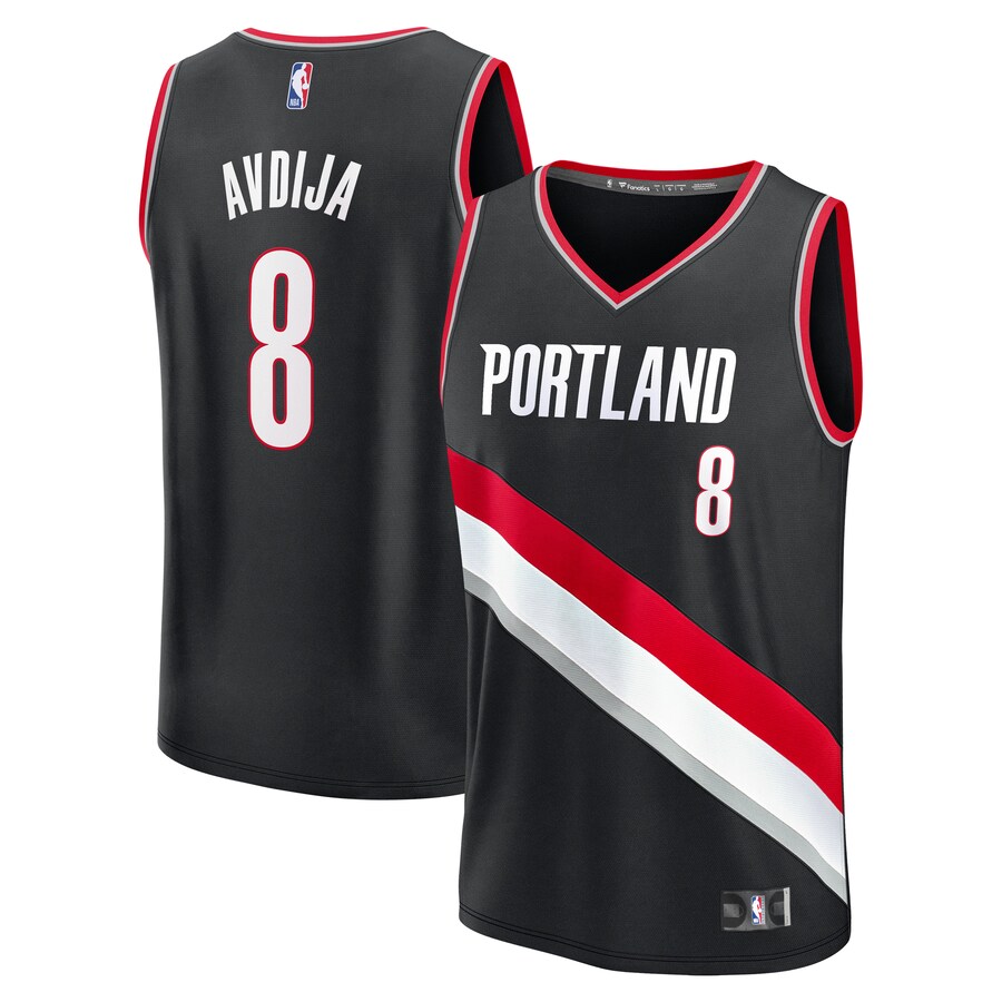 Youth Portland Trail Blazers Deni Avdija Fanatics Black Fast Break Replica Player Jersey - Icon Edition