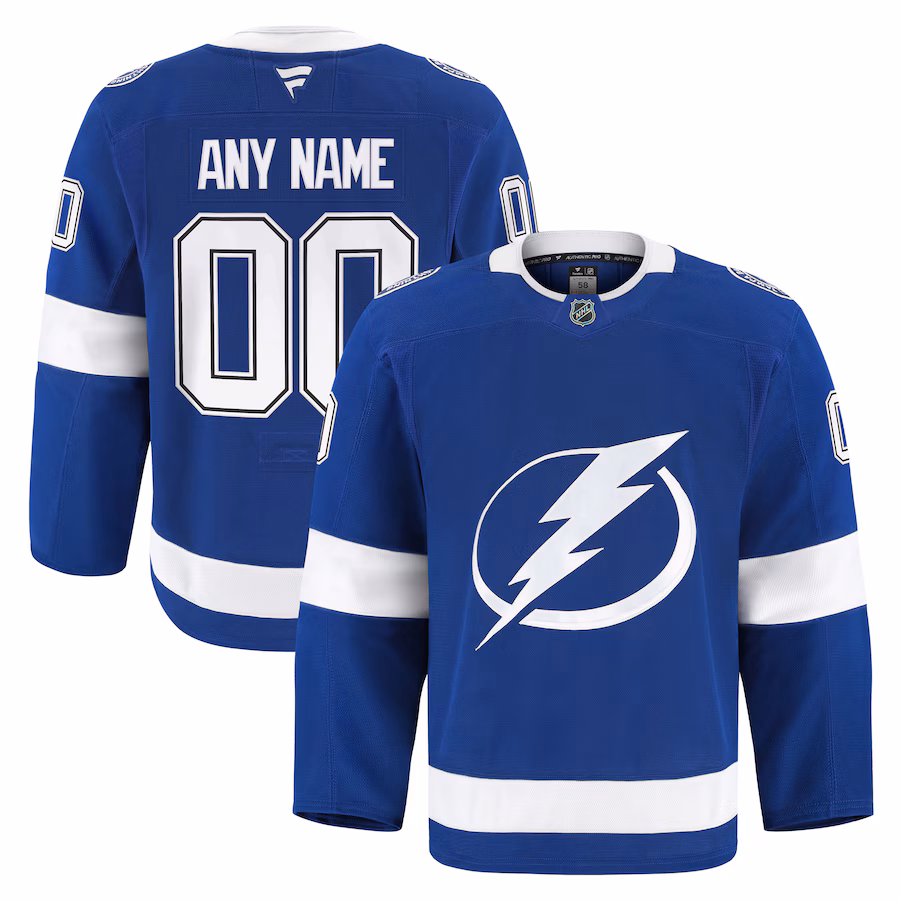 Men's Tampa Bay Lightning Fanatics Blue Home Authentic Pro Custom Jersey