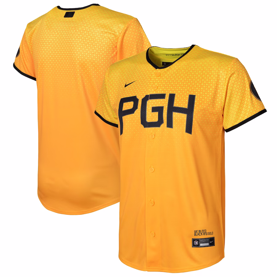 Toddler Pittsburgh Pirates  Nike Gold City Connect Replica Jersey